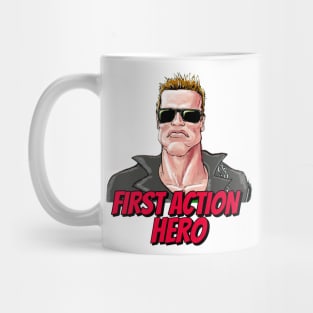 Arnold Schwarzenegger parody T-shirt Mug